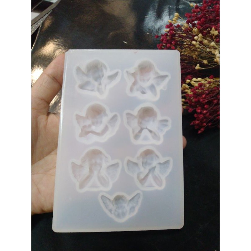 Khuôn làm thiên thần 7 mẫu cực cute - angle mold dùng trong thủ công, nghệ thuật sáng tạo Resin, Jesmonite