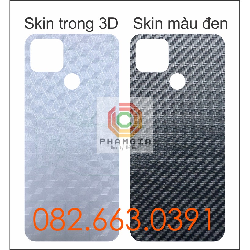 Miếng dán mặt lưng skin carbon Realme Narzo 30A