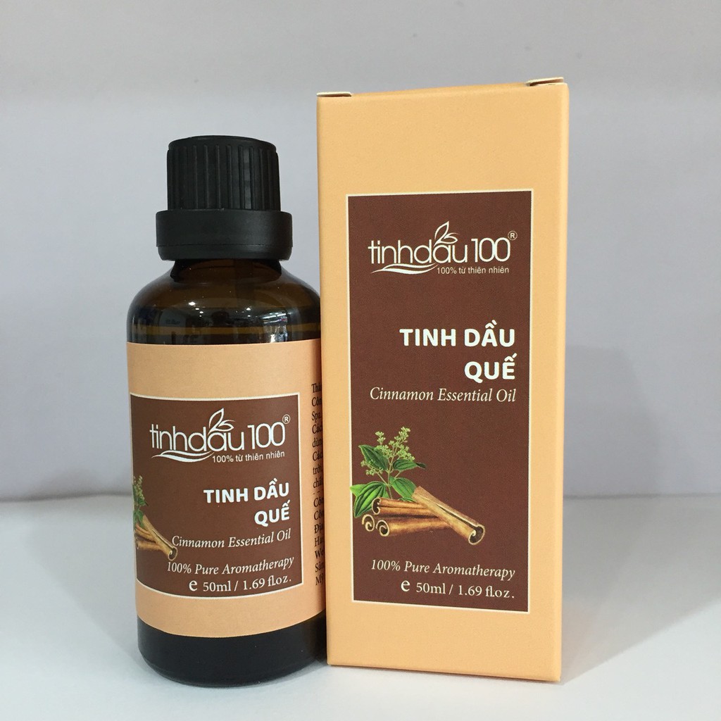 Tinh dầu quế Tinh Dầu 100 nguyên chất 100% xông phòng, lau nhà.3. khử mùi, diệt khuẩn, xua đuổi côn trùng lọ 50ml