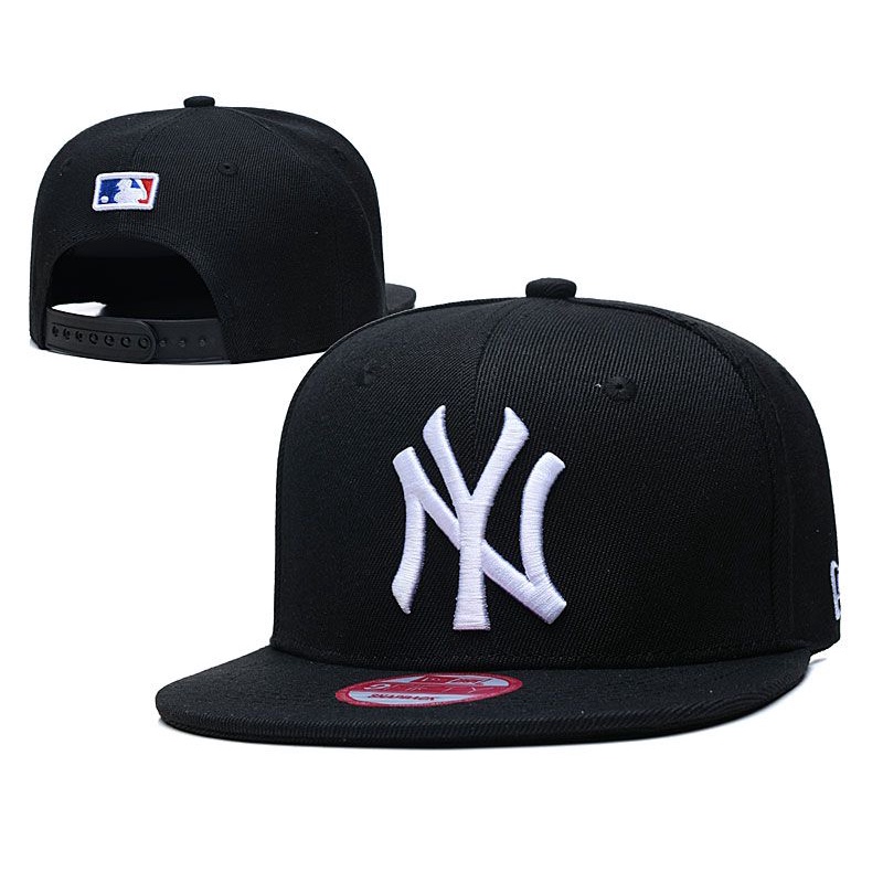 TD6O Fashion New York Yankees Cap MLB Hiphop Hat Adjustable Cap Baseball Cap Black red 2 models zHfO