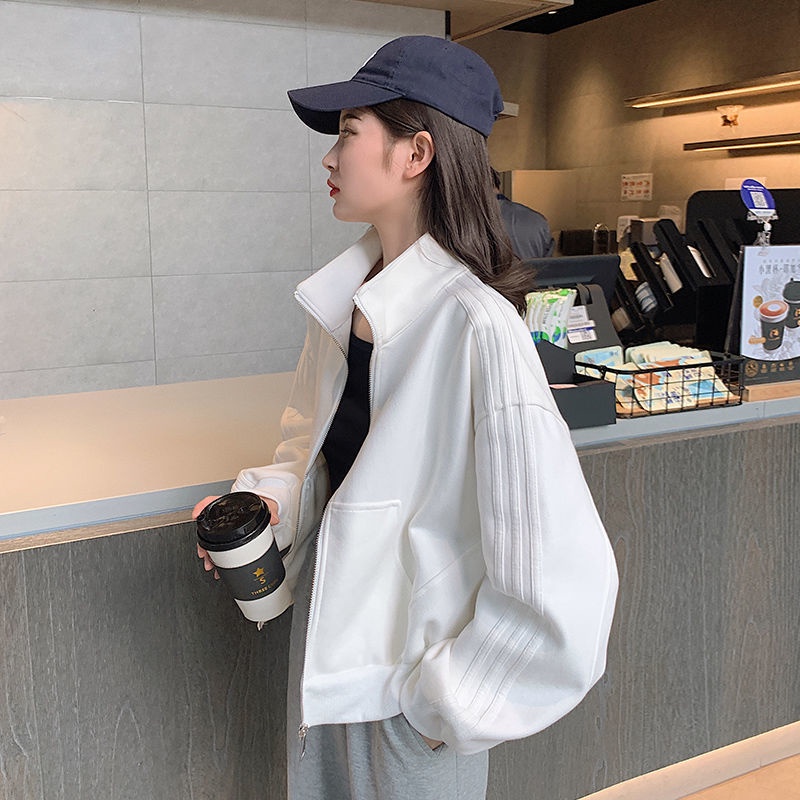 Áo khoác bóng chày dáng rộng thời trang thu đông 2021