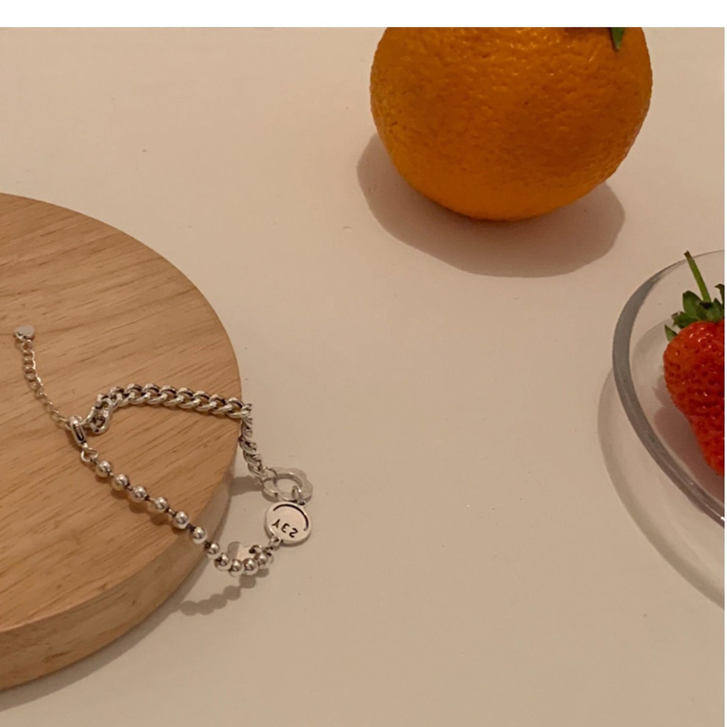 Vòng tay hình mặt cười họa tiết chữ cái đơn giản thời trang 191103