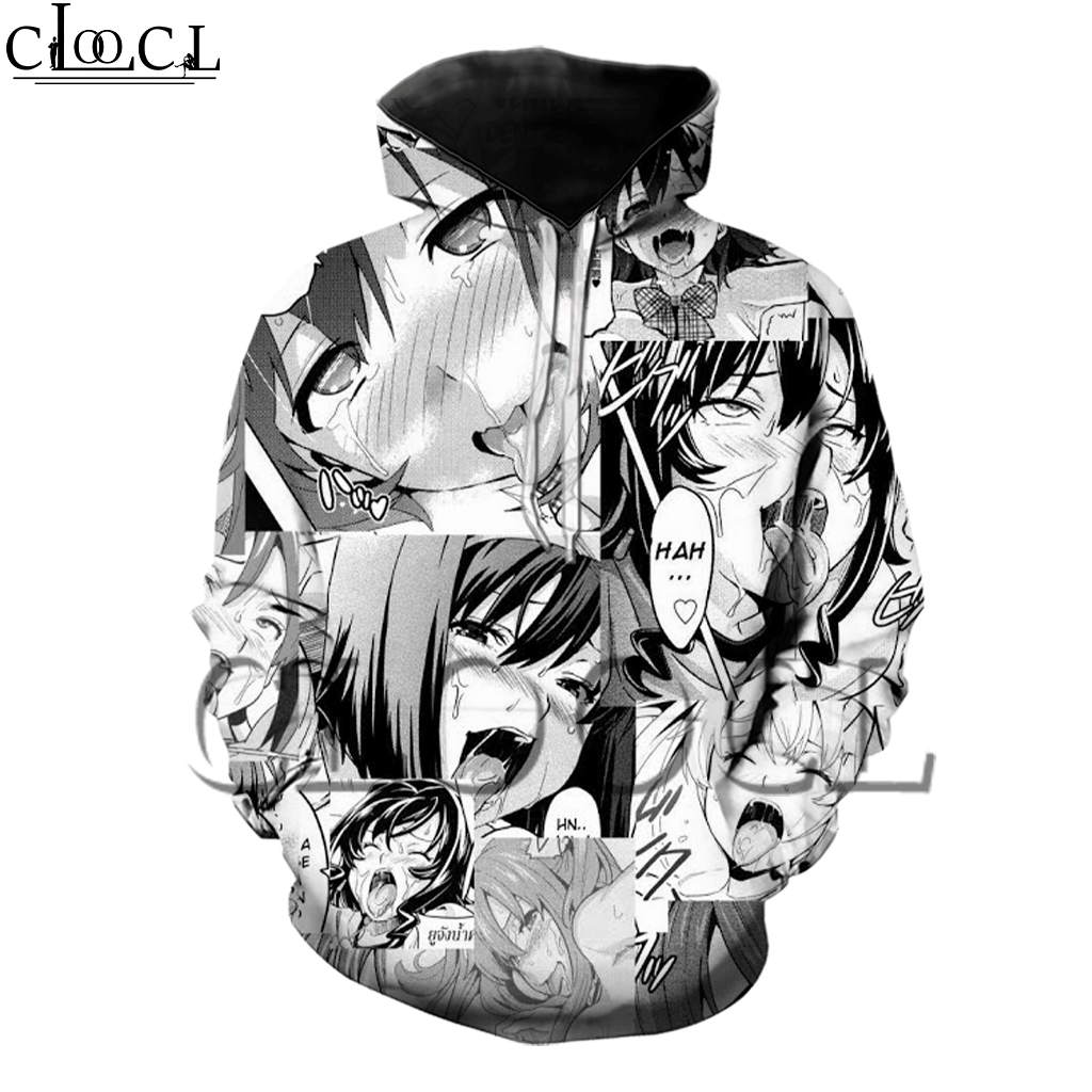 Áo hoodie hình Anime Ahegao Hentai 3D cá tính