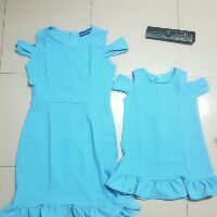Set đầm xanh Mẹ và bé
