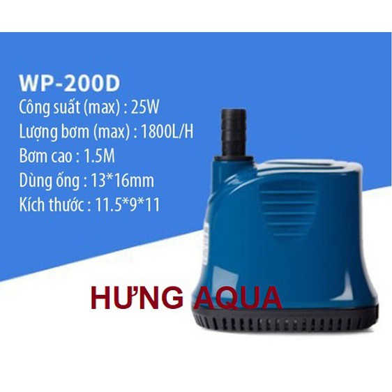 Máy bơm nước hồ cá - bơm chìm - bơm chìm hút đáy bể cá 360 ĐỘ SOBO WP 100D 200D 300D chính hãng (mẫu mới nhất)