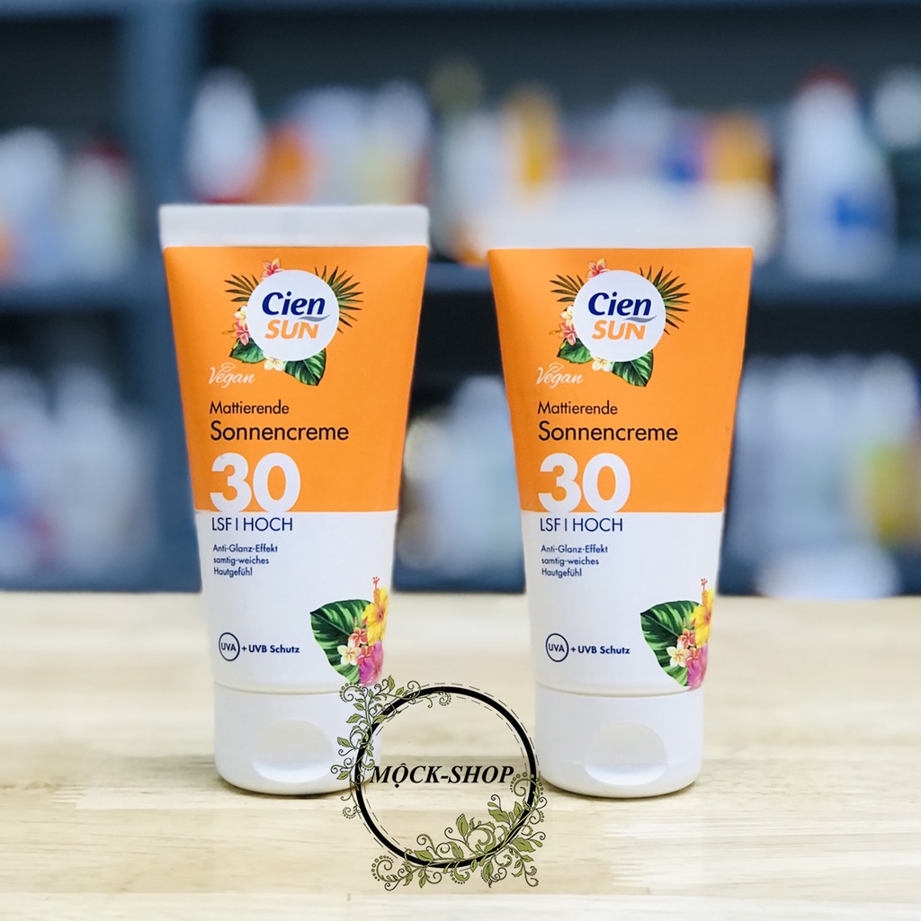 Kem chống nắng Cien Sun Mattifying Sunscreen SPF 30 50ml - Sản xuất tại Đức Vegan Anti Shine