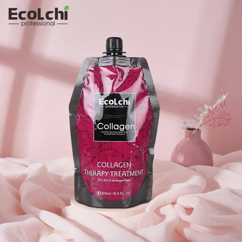 Dầu ủ tóc Ecolchi Collagen mềm mượt phục hồi chống rụng tóc 500ml