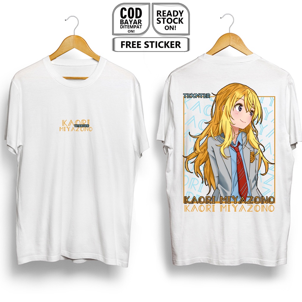 Áo thun tay ngắn in hình nhân vật anime SHIGATSU WA KIMI NO USO KAORI MIYAZONO dành cho unisex | BigBuy360 - bigbuy360.vn