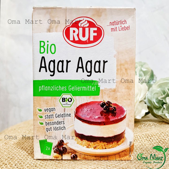 Bột làm thạch Agar hữu cơ Ruf 2 gói