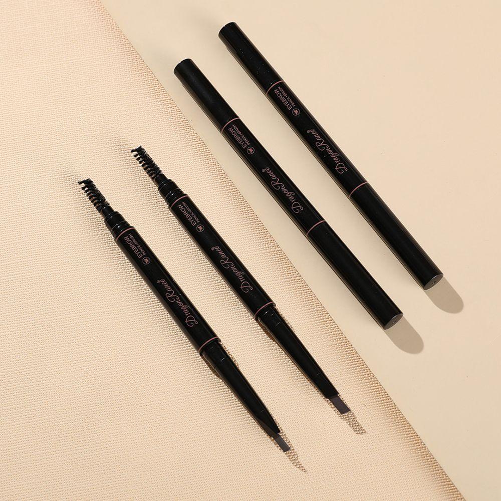 Bút Kẻ Lông Mày 4 Màu Tự Nhiên Lâu Trôi Kèm Cọ Trang Điểm Tiện Dụng