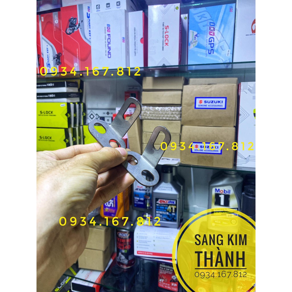 2 Pad Inox 304 Gắn Đèn Led Bi Cầu Mini Chân Phuột Xe Winner, Exciter