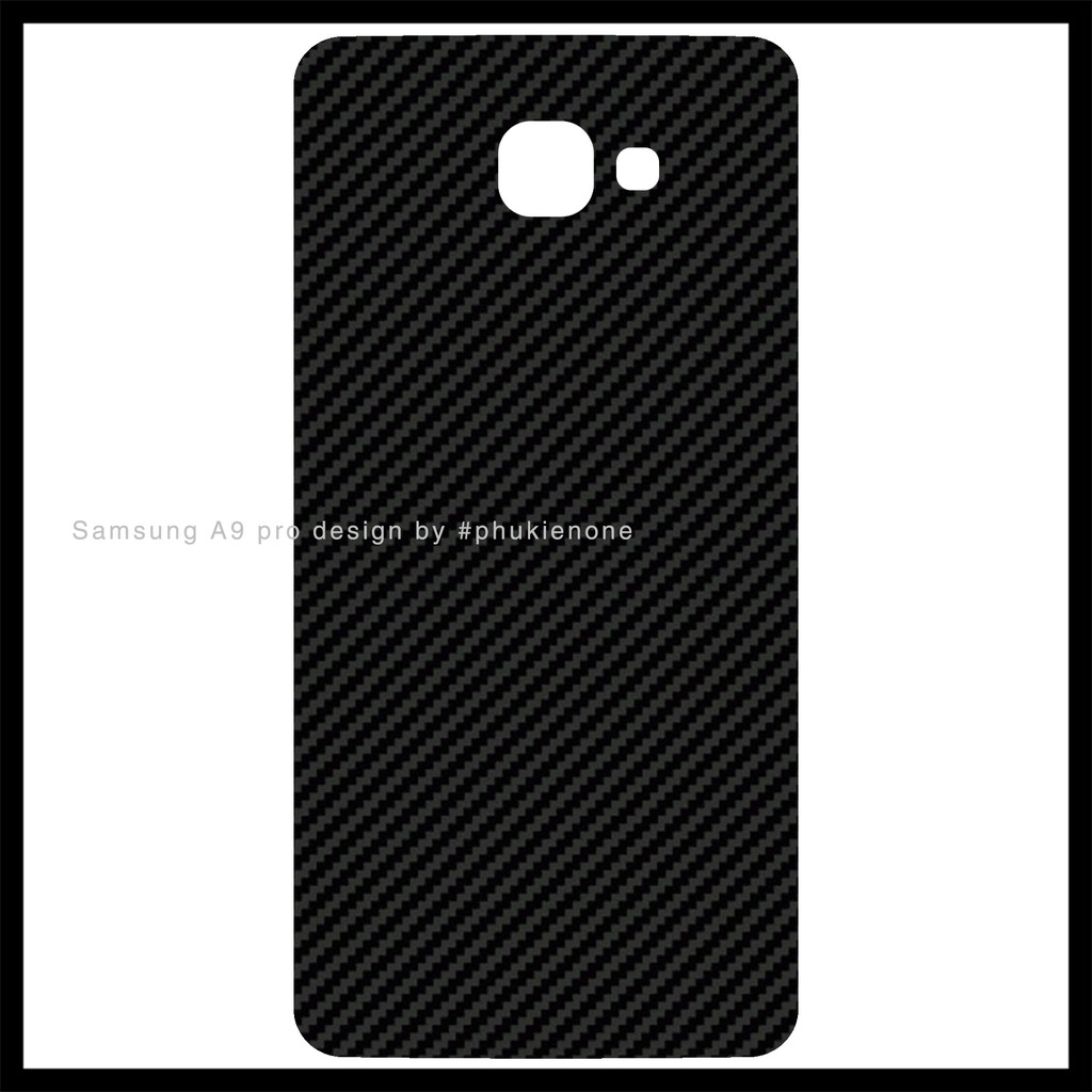 Decal dán lưng Samsung A9 PRO carbon đen