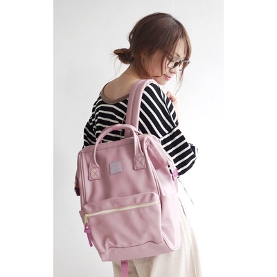 [Spot Sale] 2021 New Anello Japans Anelloˉbags Large! Runaway Bag Full Leather Style PU Style Japanese Backpack Female Rakuten Bag Couple Student Schoolbag, Size Height 40 Width 28 Thickness: 17CM