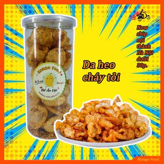 Da heo cháy tỏi loại ngon đò ăn vặt Hà Nội Mango Food đóng hũ pet siêu sạch trọng lượng 160g