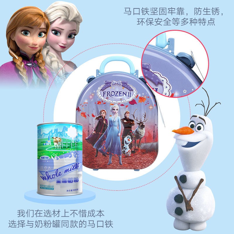 Bộ Đồ Chơi Mỹ Phẩm 2 Món Bằng Hợp Kim Không Độc Hại Hình Công Chúa Elsa Trong Frozen