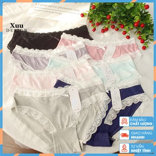 Quần lót nữ phối ren Xuu Design quần lót ren viền sexy chất cotton co dãn nhiều màu thumbnail