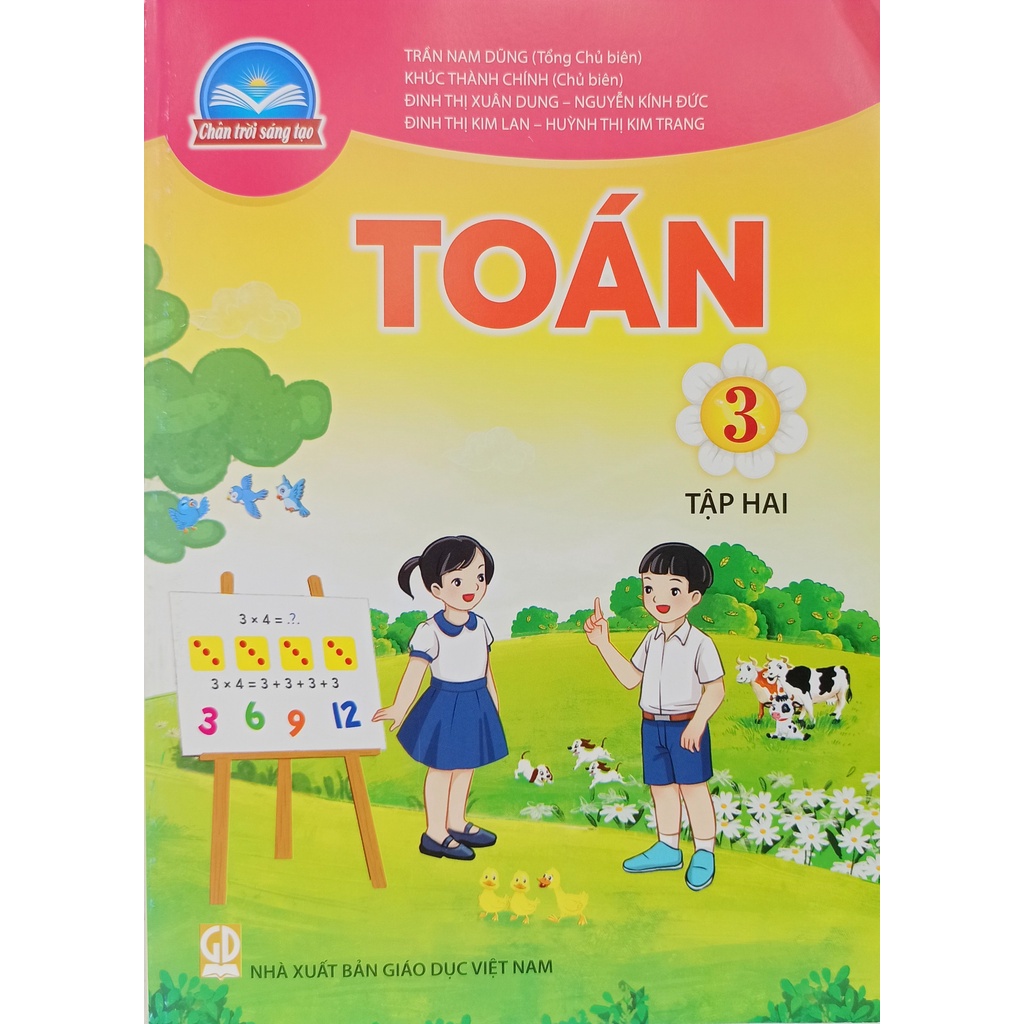 Sách - Combo 4 cuốn Toán lớp 3 tập 1+2 (Chân trời sáng tạo) SGK+VBT