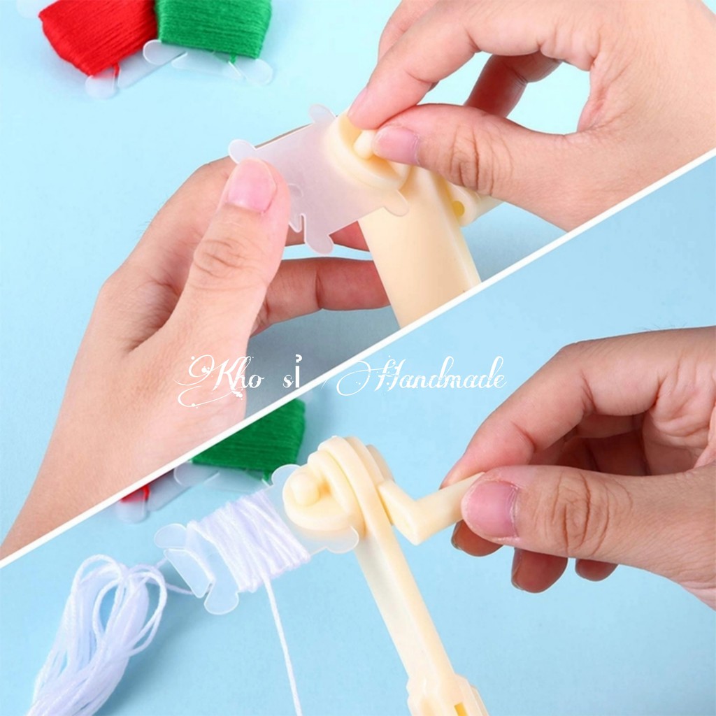 Dụng cụ chiết len/chỉ (tặng kèm 5 thẻ quấn len)
