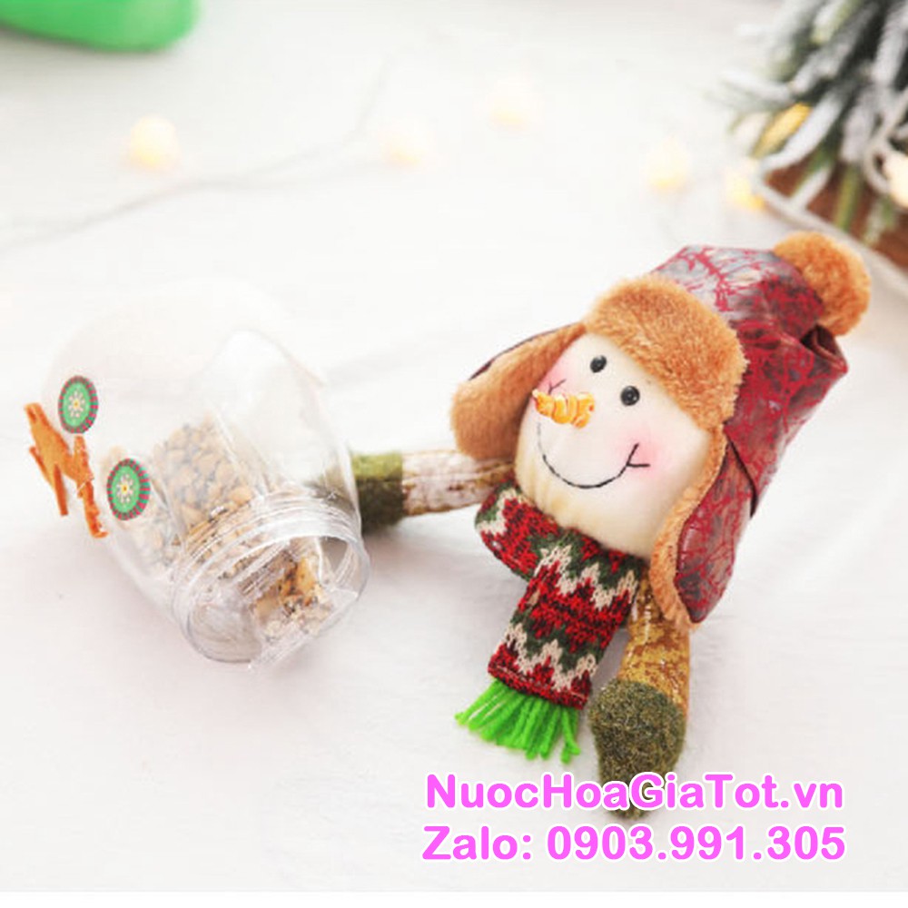 Hũ kẹo 25cm mẫu vintage ông già người tuyết tuần lộc quà tặng Giáng Sinh Noel Noen