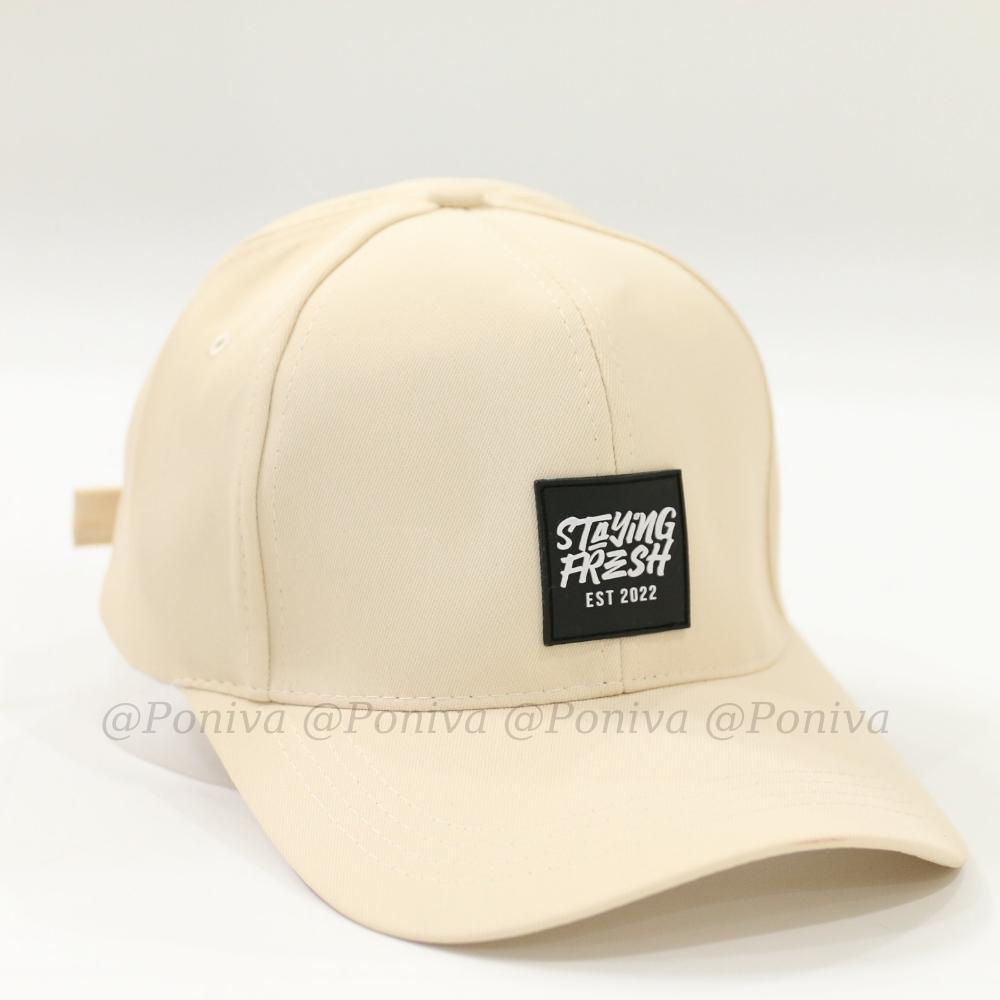 Mũ lưỡi trai ❤️ Nón kết phối tag cao su non in chữ staying fresh  chất kaki cao cấp form unisex  PONIVA siêu hot