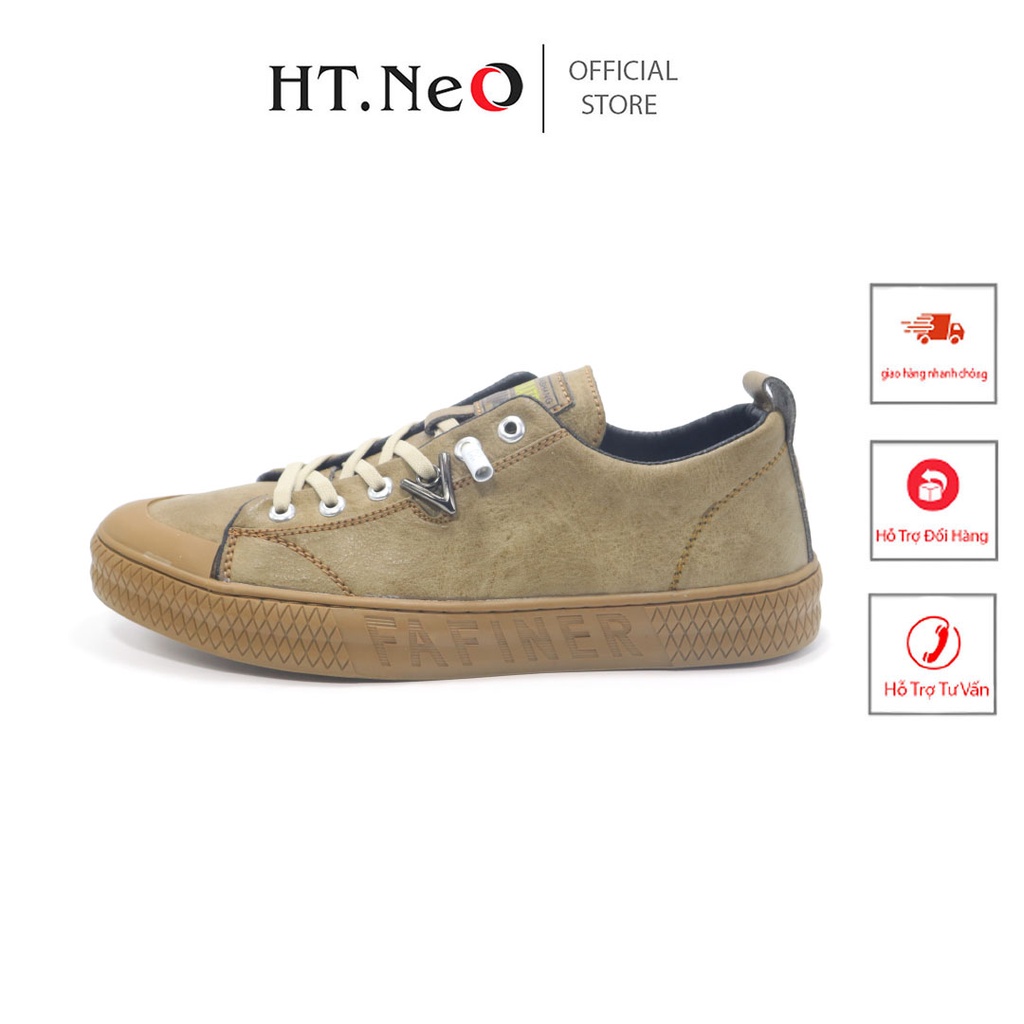 Giày thể thao nam HT.NEO da bò thật ,êm mềm ,kiểu dáng basic ,cá tính ,trẻ trung ,sang trong GB02