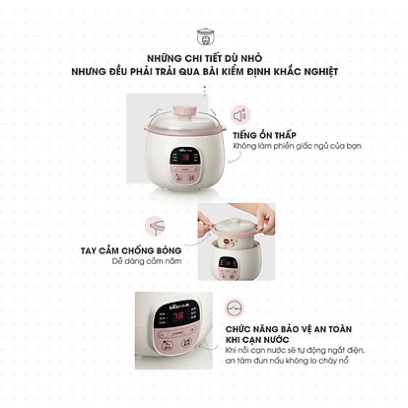 Nồi nấu cháo chậm Bear - Hấp/ Ninh/ Hầm/ Nấu Cháo - Nồi Bear