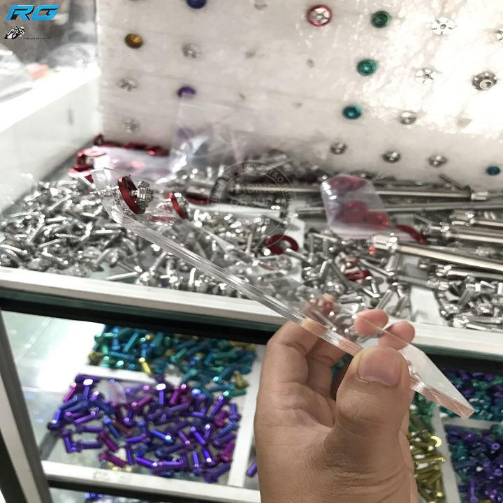 Mica Che Phuộc Exciter 150 Dầy 4ly Trong Suốt Bán Kèm Ốc Salaya Và Long Đền