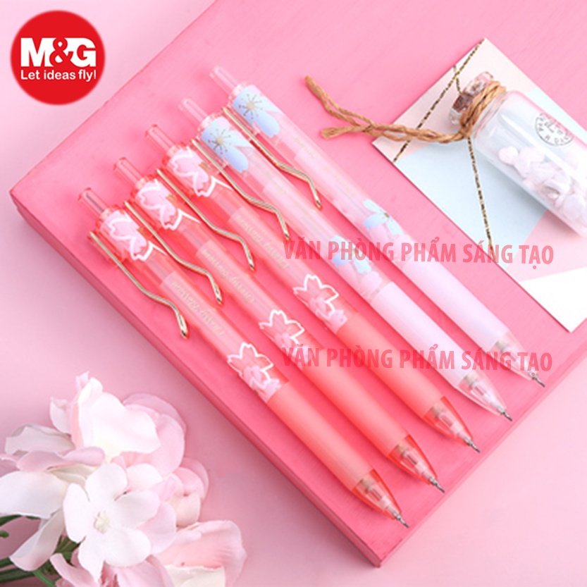 Combo bộ 3 sản phẩm bút chì kim, ruột chì và tẩy Sakura | Hoa anh đào hàng chính hãng M&G