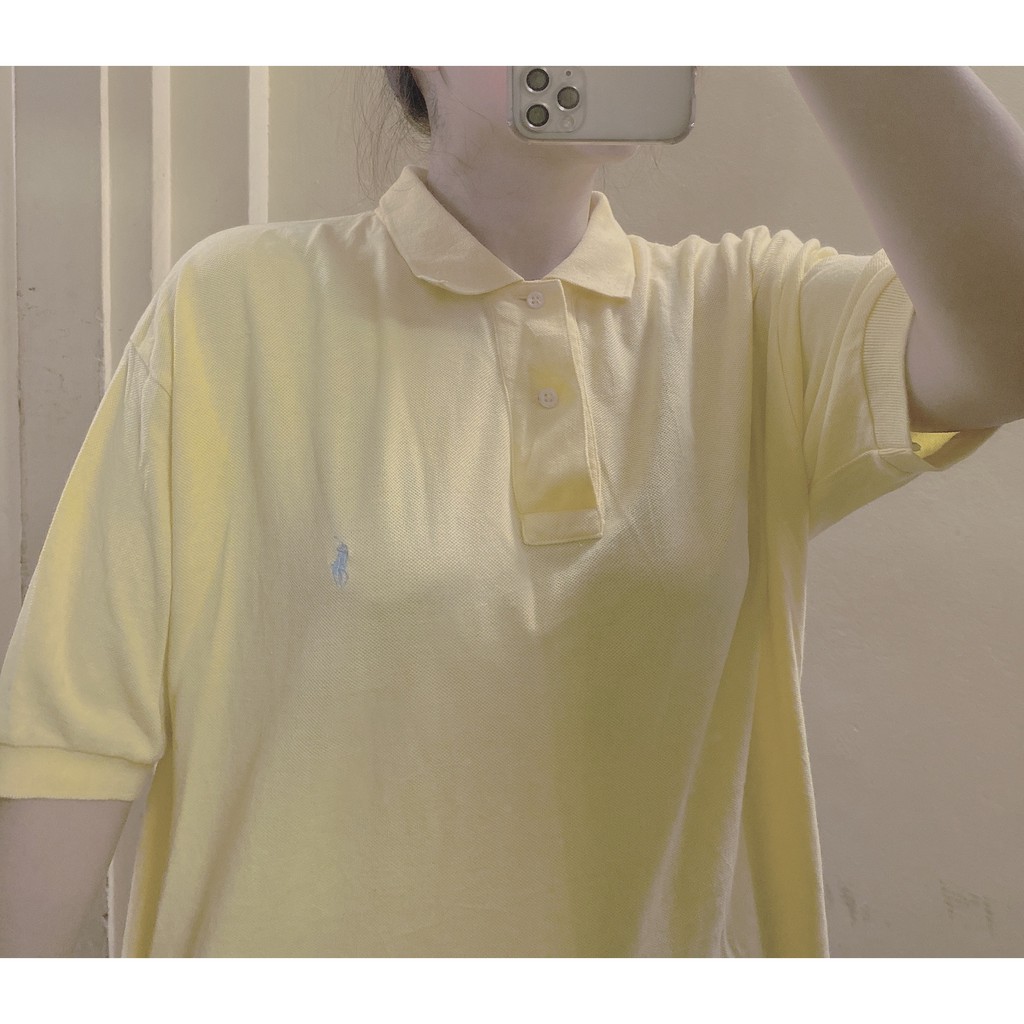 [Siêu sale] Áo polo nữ form rộng unisex tay lỡ 2hand xịn loại 1 size M-L | BigBuy360 - bigbuy360.vn