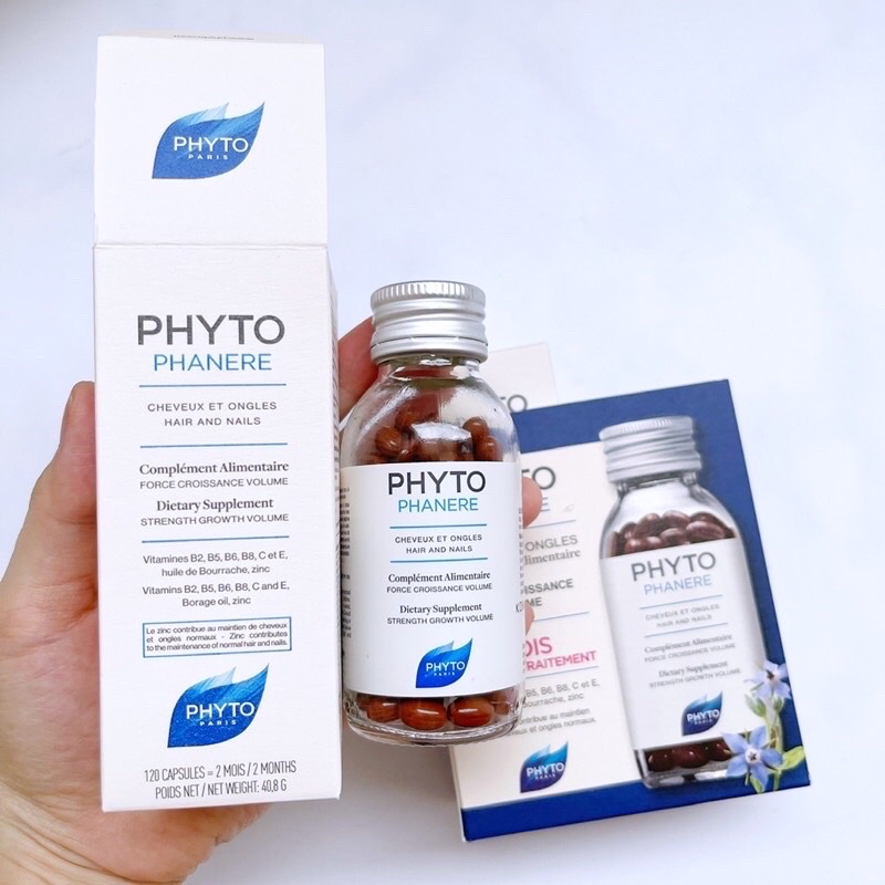 Viên uống PHYTO Phanere hỗ trợ mọc tóc, dưỡng móng - hộp 120 viên
