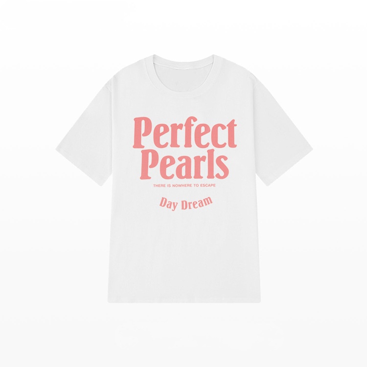 Áo thun 3158 cotton khô - Áo phông Unisex Nam Nữ tay lỡ dáng rộng in chữ Perfect Pearls