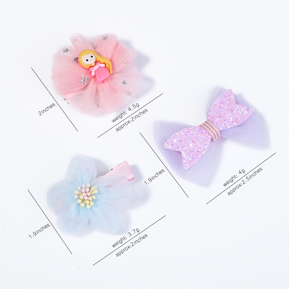 Set 5 kẹp tóc nơ KIDSBOWS nhiều màu sắc thời trang dễ thương cho bé gái