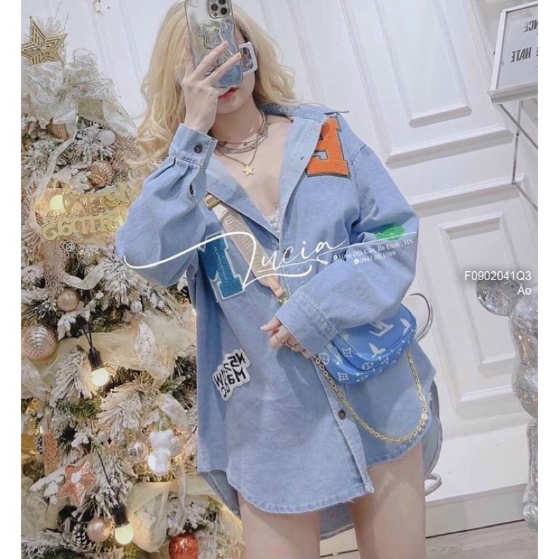 Áo bò phom rộng thêu hoạ tiết hót trend