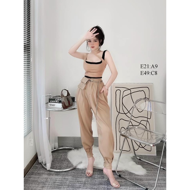 Áo thun 2 lớpp chéo dây năng động dễ thương - Thun borip - dưới 50kg