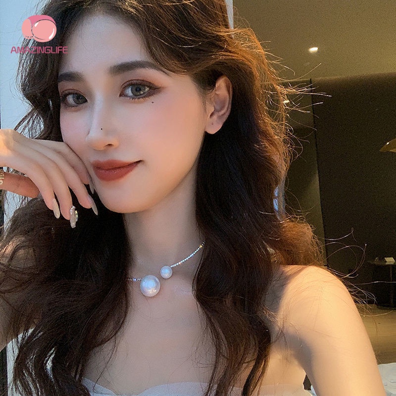 Vòng cổ Ngọc Trai / Kim Cương Giả / Ngọc Trai Đơn Giản Cho Nữ