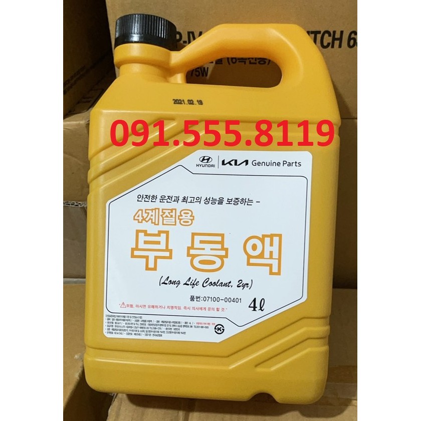 Nước làm mát (4l) Mobis nhập khẩu chính hãng từ Hàn Quốc