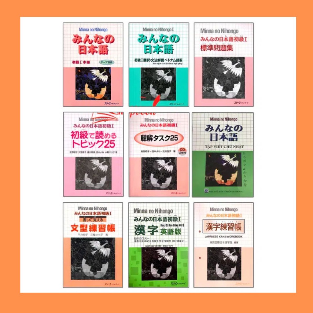Combo 9 cuốn: Minna no Nihongo Sơ cấp 1 (Bản Cũ)