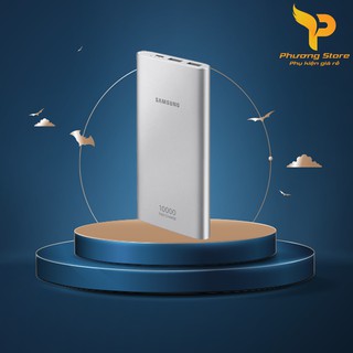 [Sạc SamSung] Sạc Dự Phòng, Pin Sạc Dự Phòng Samsung 10000mAh, Sử Dụng Tiện Lợi Đầu Ra 2 Cổng Sạc USB, BH 12 Tháng