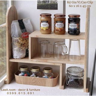 KỆ ĐỰNG GIA VỊ KIỂU HÀN QUỐC CAO CẤP (GỖ TẦN BÌ)