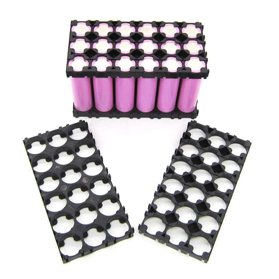 2 Khay pin,2 khay chứa pin 18 viên pin 18650 Li-ion