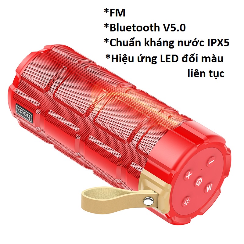 Loa bluetooth hoco HC7 led đổi màu âm thanh lớn kết nối usb thẻ nhớ AUX