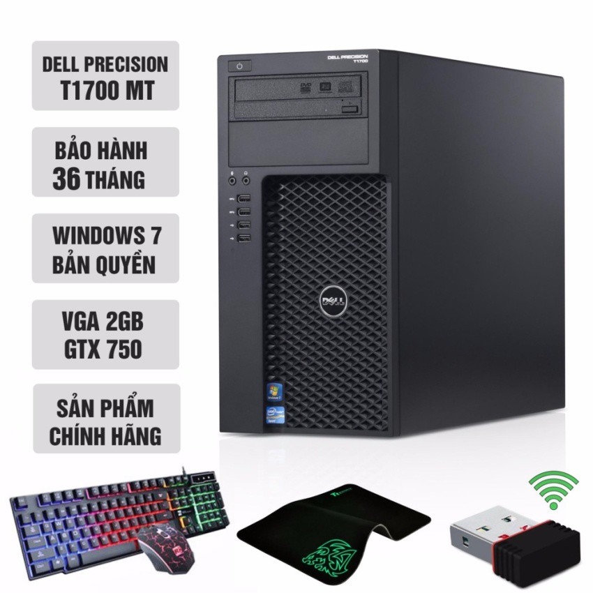 Máy trạm cày Game Battleground Dell T1700 MT(Core i5 4570, Ram 16GB,SSD 120GB, HDD 2TB,VGA GTX 750TI 2GB)+Quà Tặng | BigBuy360 - bigbuy360.vn