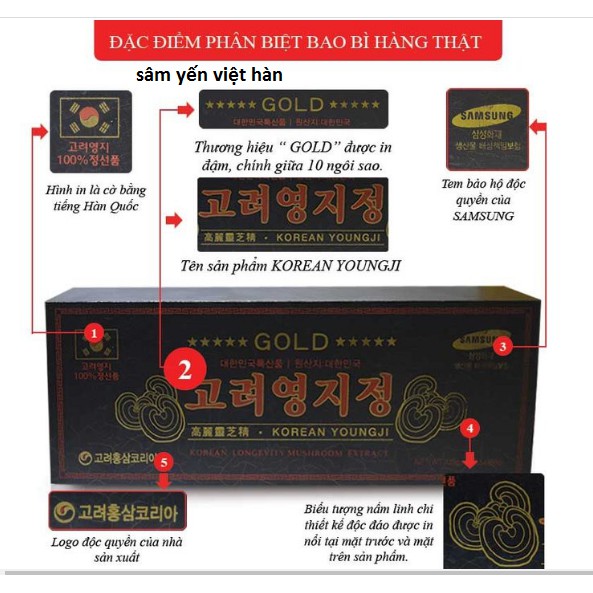 CAO LINH CHI HÀN QUỐC HỘP GỖ ĐEN - HỘP 3 LỌ X 120G