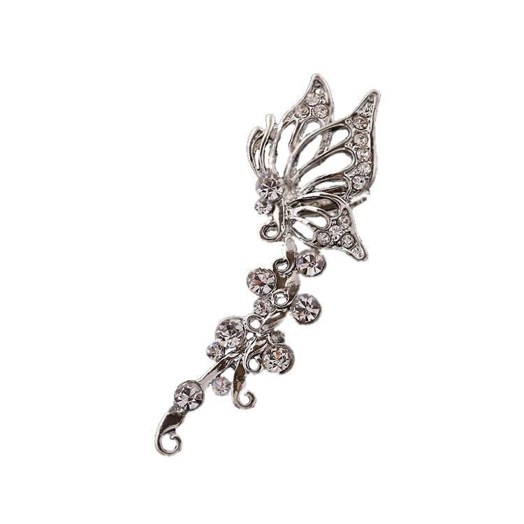 [Giao Hàng Miễn Phí] Bông Tai Kẹp Hình Bướm Đính Đá Zircon Tinh Tế 22229