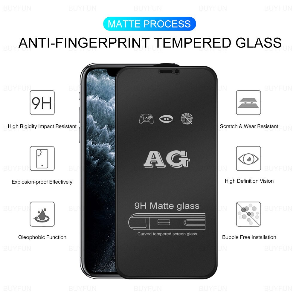 Kính cường lực 9H bảo vệ toàn màn hình thích hợp cho IPhone 13 Pro Max 12 Mini 11 X XS XR Aifon Aphone 6 7 8 Plus