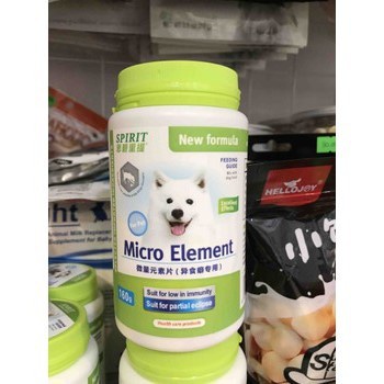 Viên bổ sung canxi vitamin khoáng | dưỡng lông chó, chó con, ốm yếu, kén ăn Sprit 160g