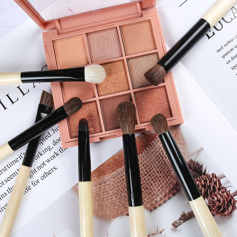 Sang Trọng (Hàng Mới Về) Set Cọ Trang Điểm Bằng Lông Dê Tự Nhiên Chất Lượng Cao | BigBuy360 - bigbuy360.vn