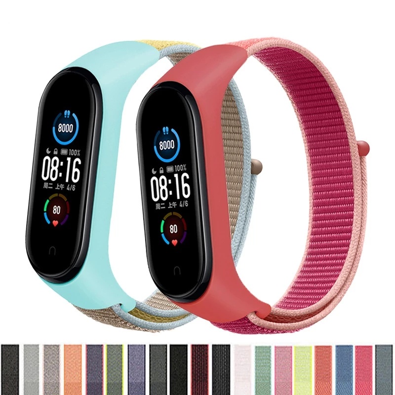Dây đeo bằng nylon thay thế cho đồng hồ thông minh Xiaomi Mi Band 3/4/5/6/7