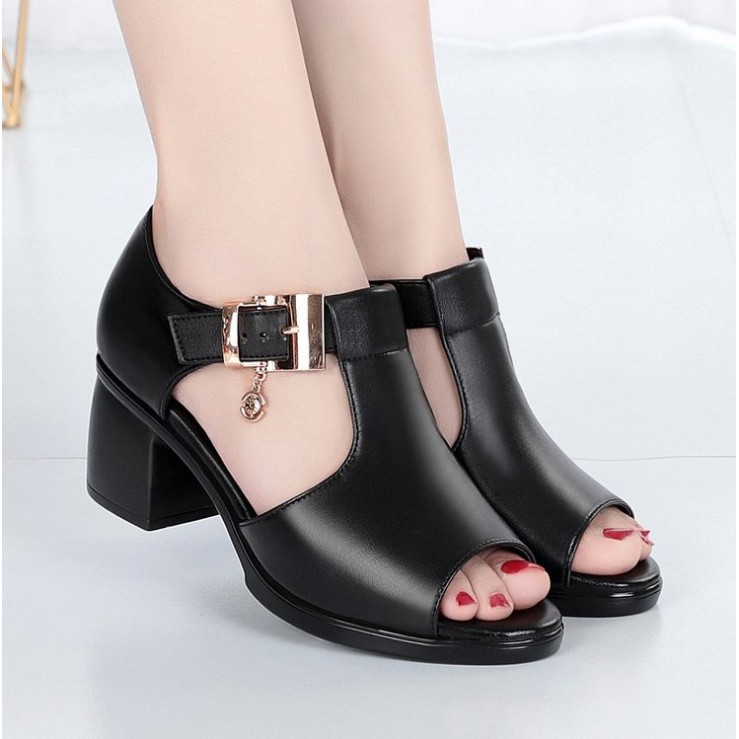 Giày sandal nữ đế 5 cm Phong Cách Hàn Quốc Xăng đan cao gót nữ S1150