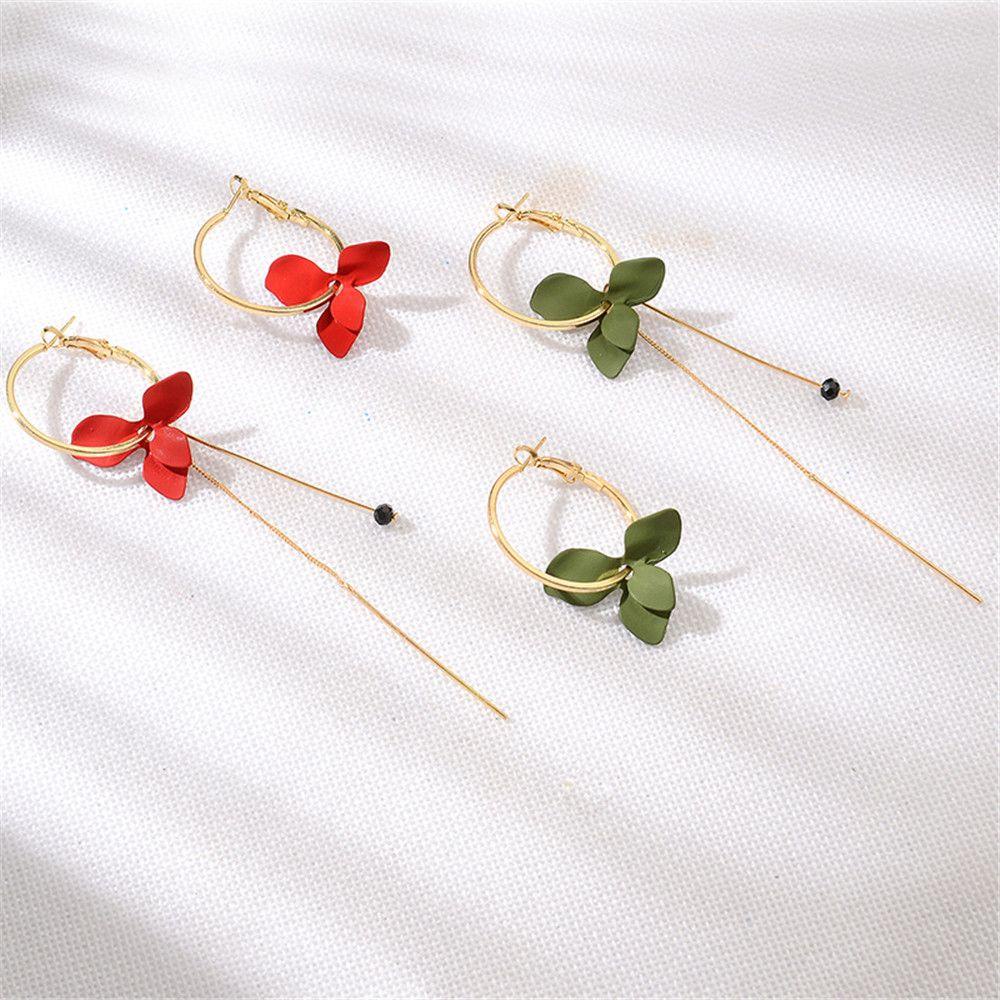 Bông Tai Dài Không Đối Xứng Thời Trang Cho Nữ